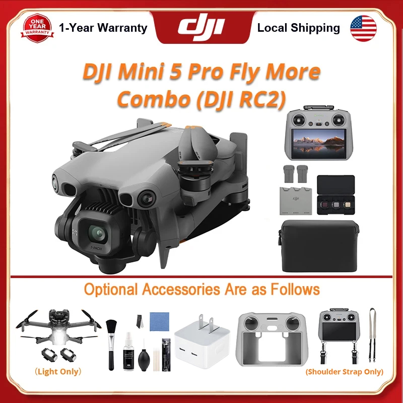DJI Mini 5 Pro Fly Combo Drone - đánh giá và giá Drone Kit Beginner