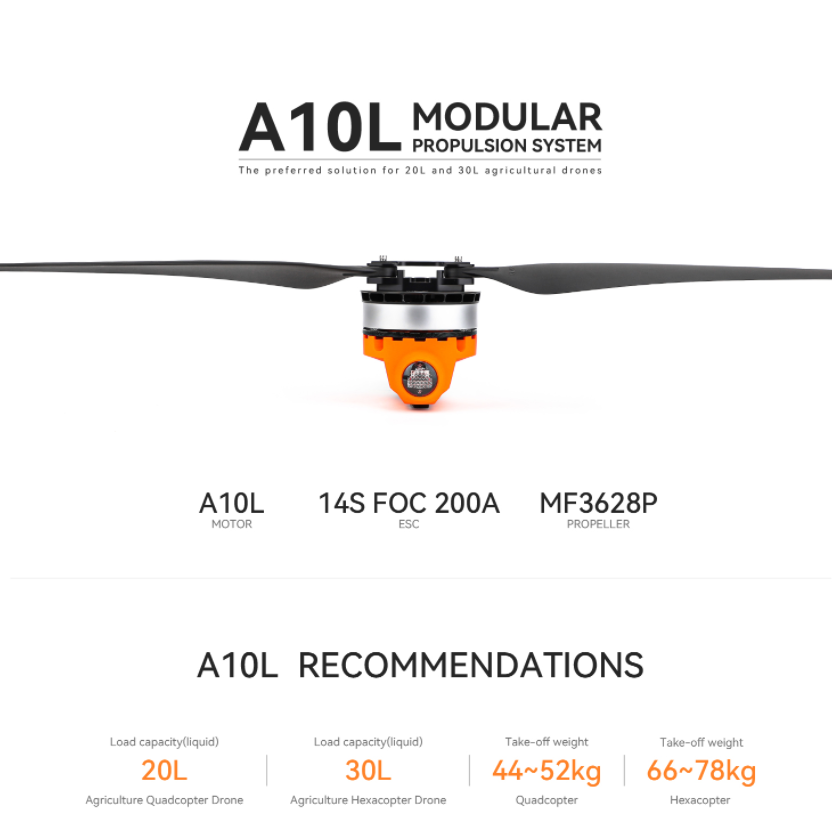 T-MOTOR A10L 12S 14S High Powe - đánh giá và giá Drone Kit Hexacopter